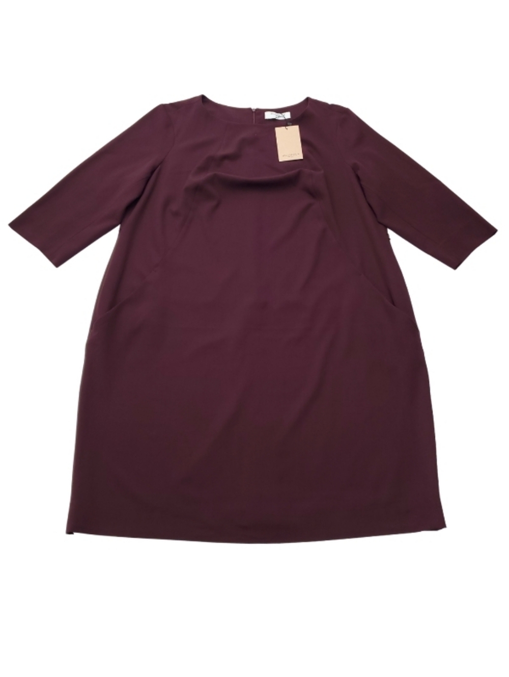 NEW MM. Lafleur Etsuko Claret Midi Dress Burgandy/maroon 3/4 Sleeve Office Sz +3 - Picture 3 of 15